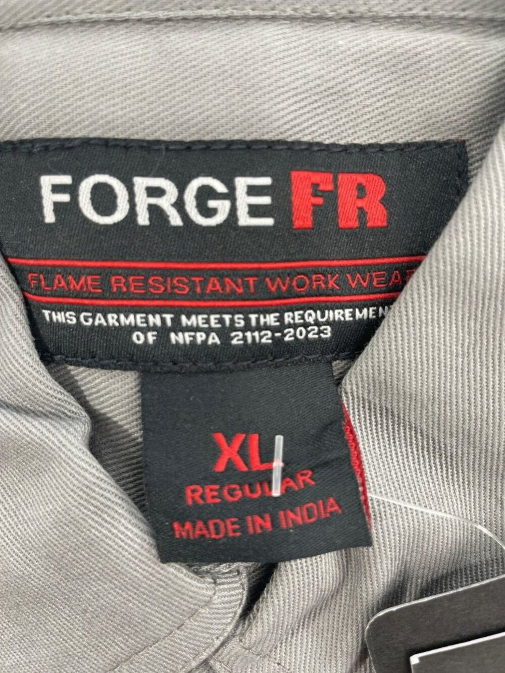 Forge Workwear FR Gray Long Sleeve Shirt HRC-2 NFPA-2112 UL Certified Sz XL - Picture 3 of 5